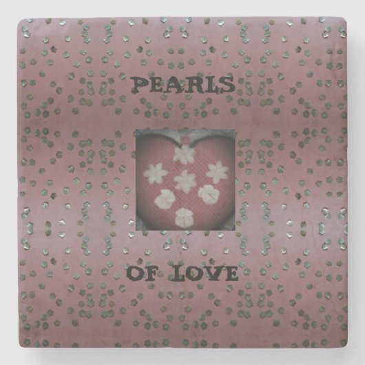 Pearls of Love Stenen Onderzetter (Voorkant)