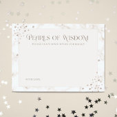 Pearls of Wisdom Bridal Shower Advice Informatiekaartje