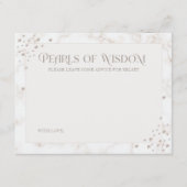 Pearls of Wisdom Bridal Shower Advice Informatiekaartje (Voorkant)