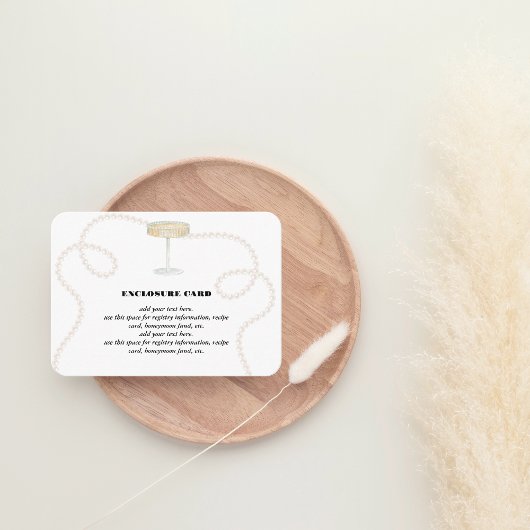 Pearls, Petals & Prosecco | Pearls Enclosure Card Informatiekaartje