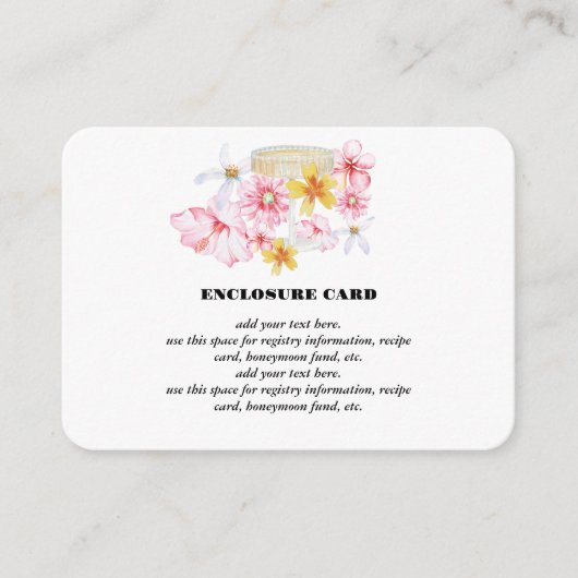 Pearls, Petals & Prosecco | Petals Enclosure Card Informatiekaartje (Voorkant)