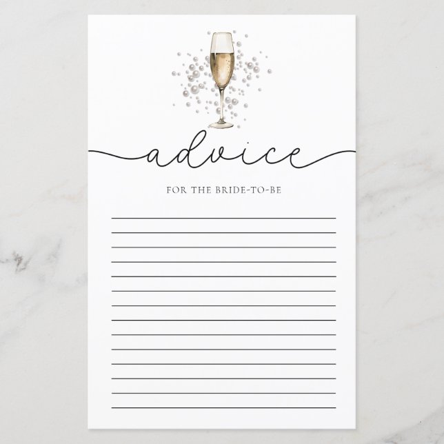 Pearls & Prosecco Hij zei dat ze zei bruids spel (Voorkant)