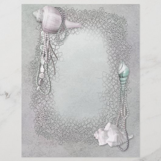 Pearls Seashell Beach Flyers (Voorkant)