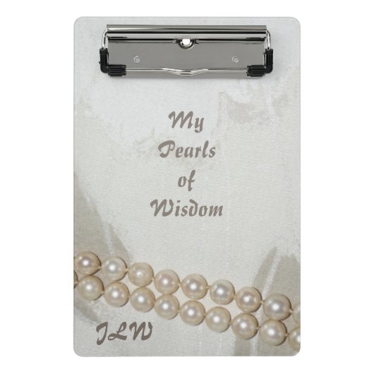 Pearls van Wisdom Elegant Mini Klembord (Voorkant)