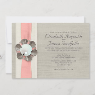 Pearls Wedding Invitations Kaart