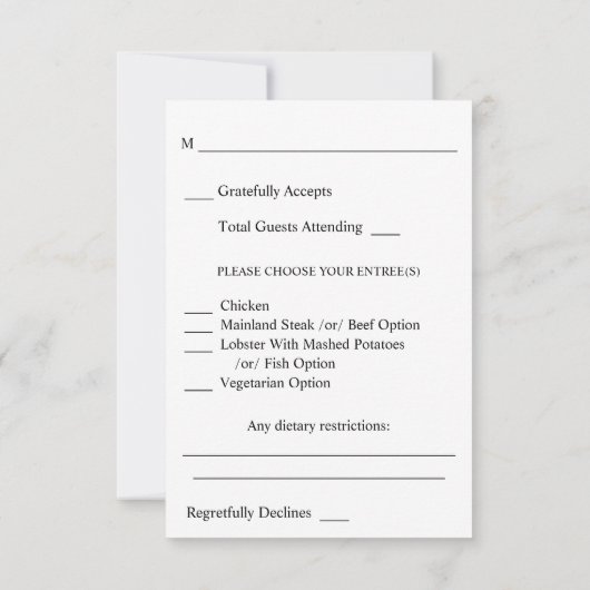 Pearls & White Floral w Meal RSVP (Achterkant)