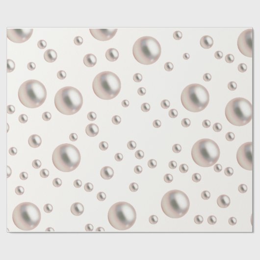 Pearlsa en Prosecco  Bruidsfeest Cadeaupapier (Vlak)