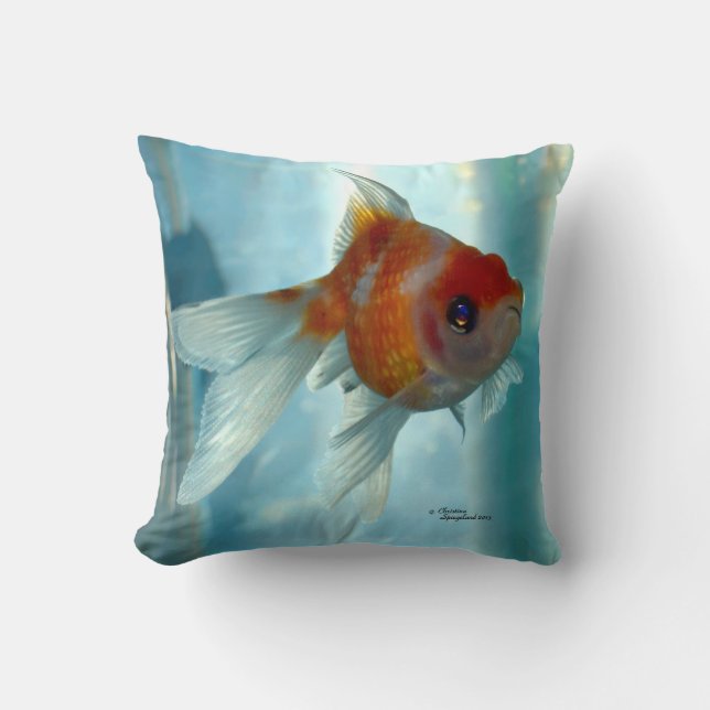Pearlscale Oranda Goldfish Pillow Kussen (Voorkant)
