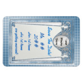 Pearly Blue Save The Date Personalized Photo Magneet (Horizontaal)