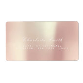 Pearly Champaign roze Rose Gold Blush ADDRESS Etiket (Voorkant)