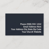 Pearly Gates Gold Cross Cartes de visite (Dos)