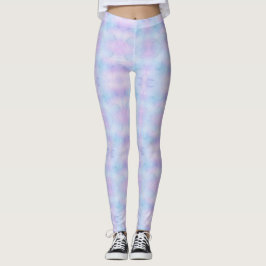 Pearly Psychedelic Pastel Lavender Blue Roze Leggings