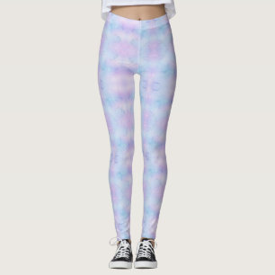 Pearly Psychedelic Pastel Lavender Blue Roze Leggings