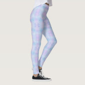 Pearly Psychedelic Pastel Lavender Blue Roze Leggings (Rechts)