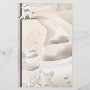 Pearly Seashells Ocean Beach Stationery Briefpapier