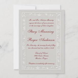 Pearly Snowflakes - Invitations de mariage