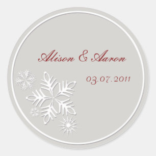 Pearly Snowflakes - Stickers Mariage