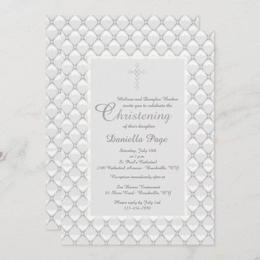 Pearly White Invitation (Devant / Derrière)