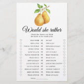 Pears Bridal shower Would she rather game (Voorkant)