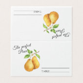 Pears bruidsfeest - tafelnummer bruiloft (Buitenkant ongevouwen)