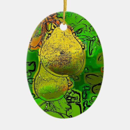 PEARS KERAMISCH ORNAMENT (Voorkant)