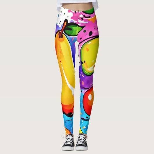 Pears Pop Art Leggings (Voorkant)