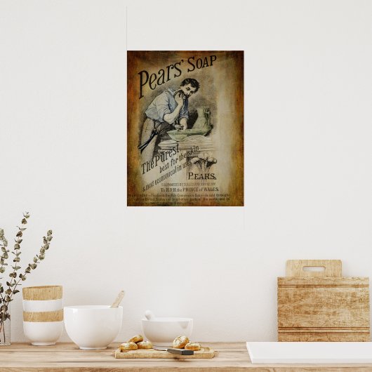Pears Soap Advertisement 2 Poster (Keuken)