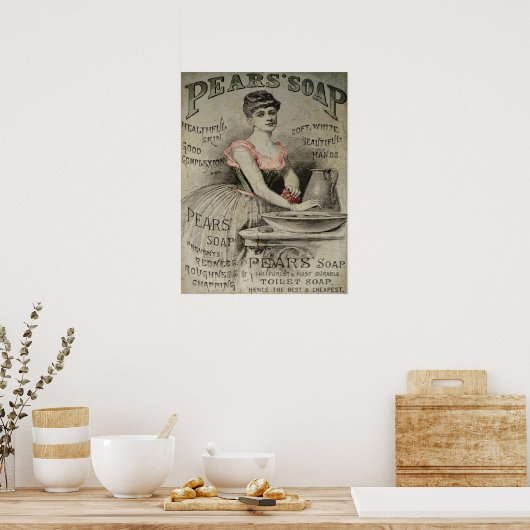Pears Soap Advertisement Poster (Keuken)