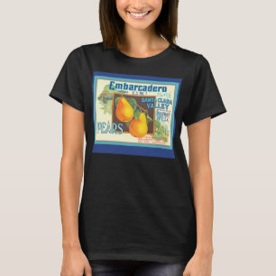 Pears Vintage Santa Clara Fruit Label Art T-Shirt