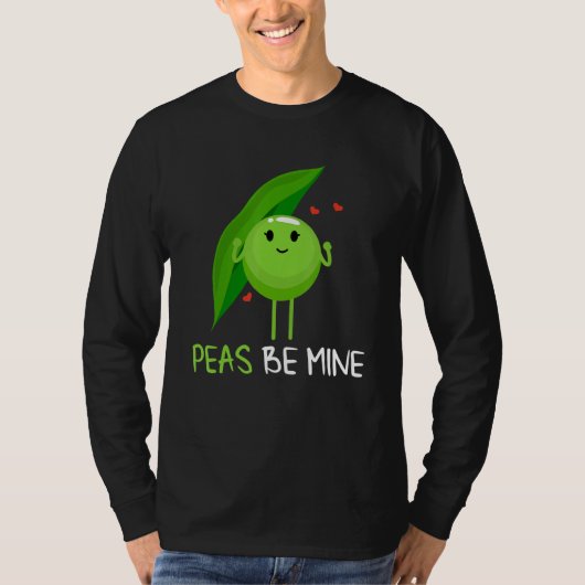 Peas be mine pea and pea pod t-shirt (Voorkant)