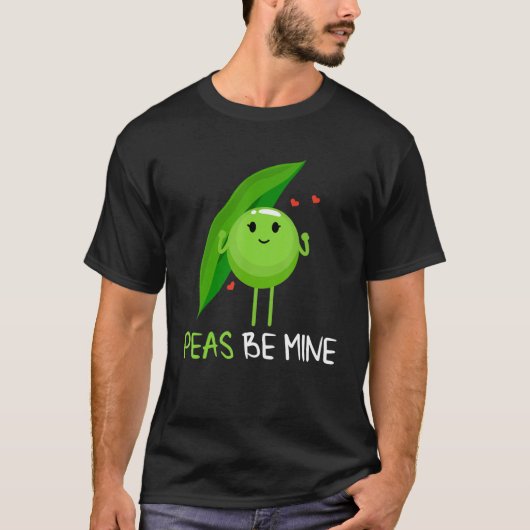 Peas be mine pea and pea pod t-shirt (Voorkant)