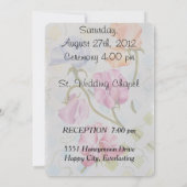 PEAS DOUCES FAIRE-PART DE MARIAGE PERSONNALISABLE (Dos)