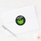 Peas Guy Funny Veggie Pea Pun Dark BG Ronde Sticker (Envelop)