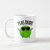 Peas Guy Funny Veggie Pea Pun Koffiemok (Links)