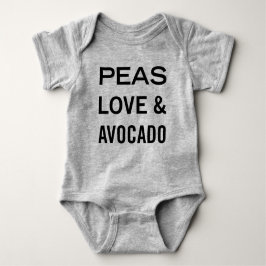Peas Love and Avocado Food Pun Romper