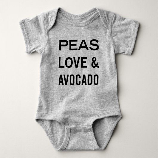 Peas Love and Avocado Food Pun Romper (Voorkant)