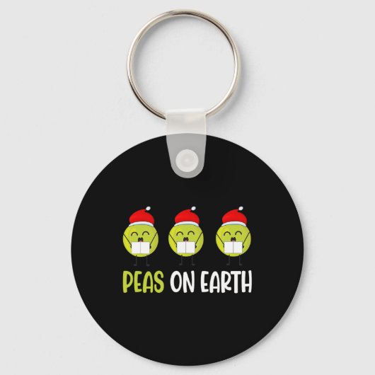 Peas On Earth Christmas Sleutelhanger (Voorkant)