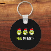 Peas On Earth Christmas Sleutelhanger (Voorkant)