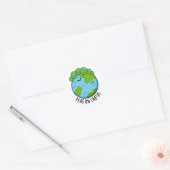 Peas on Earth Funny Veggie Peace Pun Ronde Sticker (Envelop)