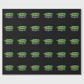 Peas Out Yo Funny Peas Pun Dark BG Cadeaupapier (Vlak)