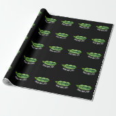 Peas Out Yo Funny Peas Pun Dark BG Cadeaupapier (Uitgerold)