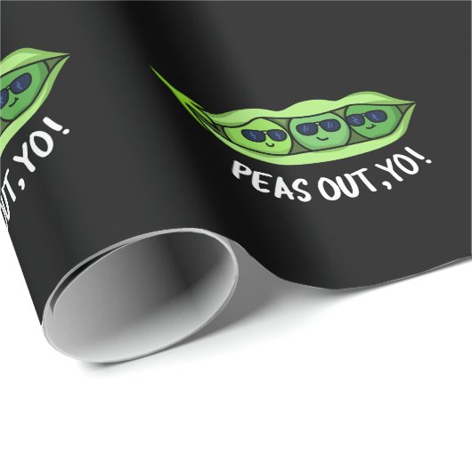 Peas Out Yo Funny Peas Pun Dark BG Cadeaupapier (Rol Hoek)