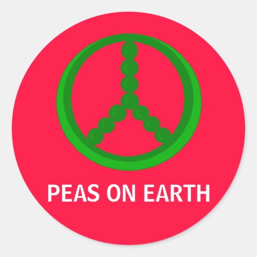 PEAS (paix) SUR TERRE - autocollants (Devant)