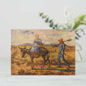 Peasant Couple van Vincent van Gogh Uitnodiging (Staand voorkant)