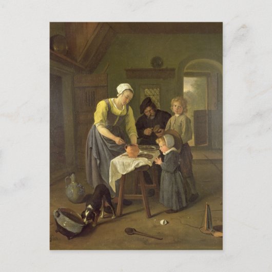 Peasant Family at Meal Time, c.1665 Briefkaart (Voorkant)