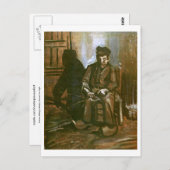 Peasant Making a Basket, Vincent van Gogh Briefkaart (Voorkant / Achterkant)