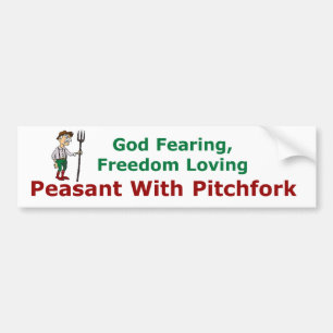 Peasant met Pitchfork Bumpersticker