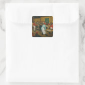 Peasant Wedding , 1568 Vierkante Sticker (Tas)