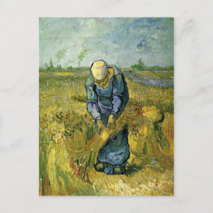 Peasant Woman Binding Sheaves, Vincent van Gogh Briefkaart