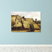 Peasant Woman graaft voor haar kool Canvas Afdruk (Insitu (Houten vloer))